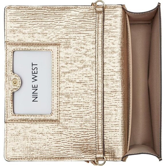 Womens Cotton Blend Lining Crossbody Clutch Phone Case with Magnetic Closure